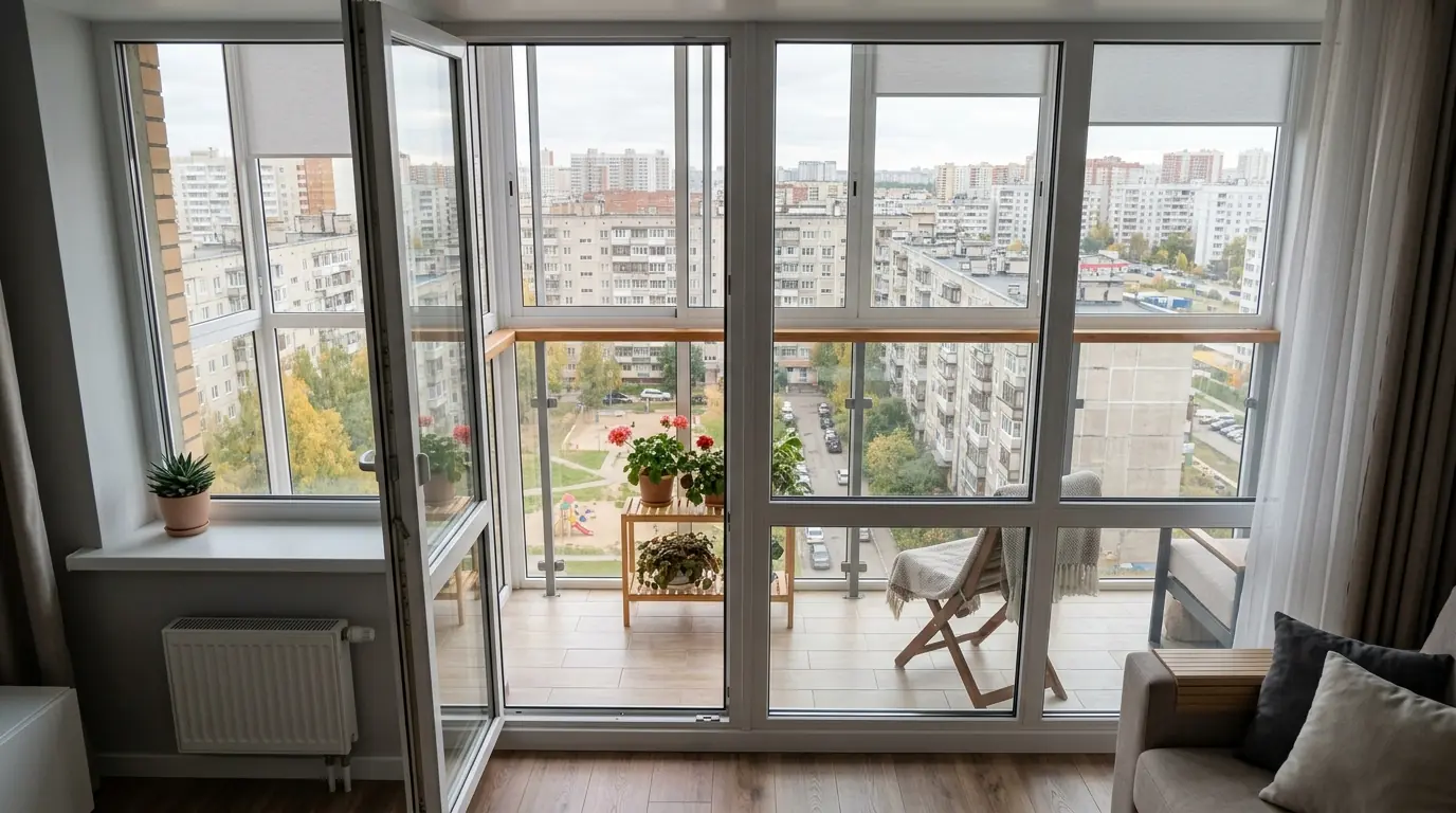 Бесшовное остекление балконов класса люкс — Dverig